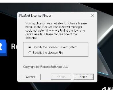autodesk系列软件打开提示Flexnet License Finder